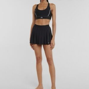 Alo Black Pleated Tennis Skort M